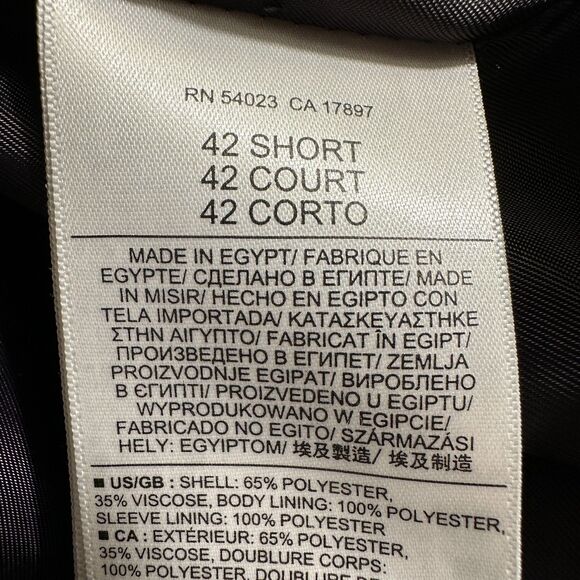 BANANA REPUBLIC Tailored fit Mens Blazer Sport Coat 2-Button Jacket 42S Gray - Picture 13 of 14